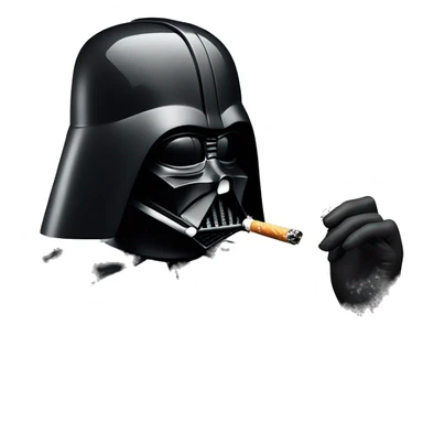 Darth vader smoking a puffing sticker