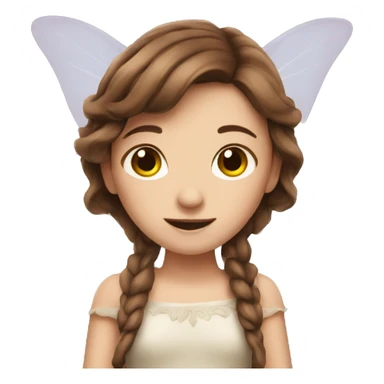 fairy girl with brown hair sticker