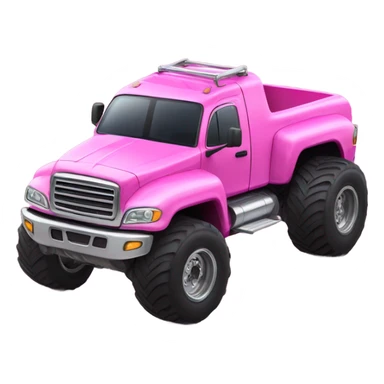 Pink monster truck sticker