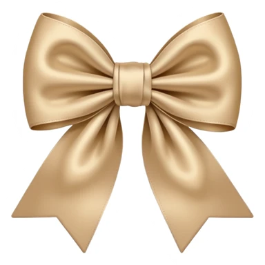 Beige bow sticker