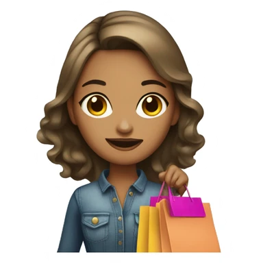 Shopaholic girl sticker