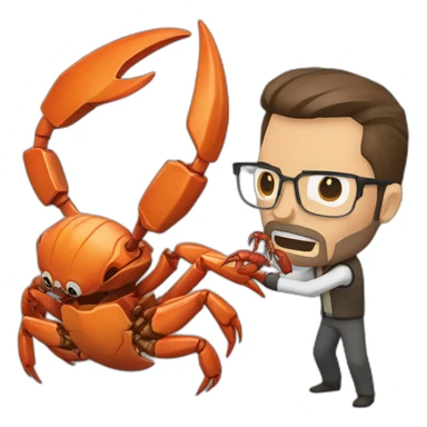 Gordon freeman fighting a crab head sticker