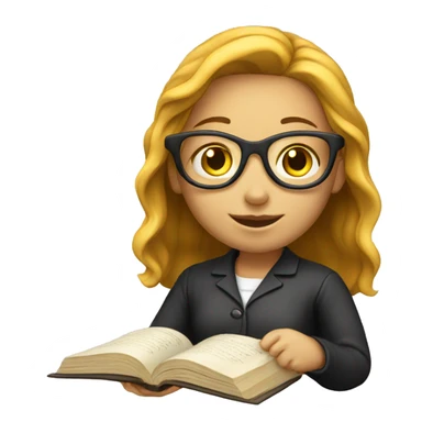 Studying Girl white sticker