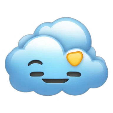 cloud with thump up sticker