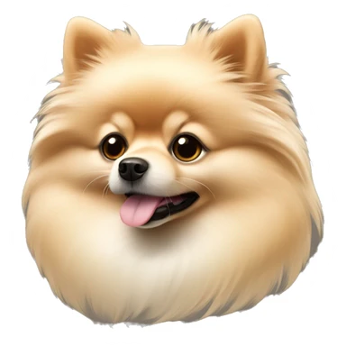 cream colored pomeranian sticker