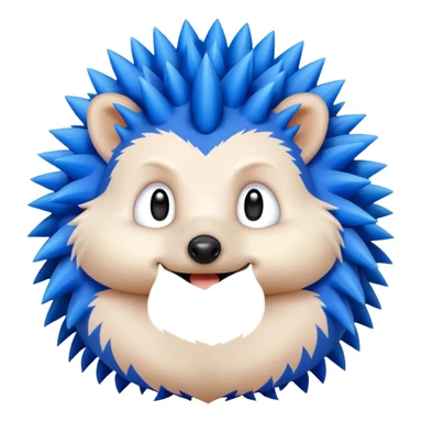 A blue hedgehog with 6 spines  sticker