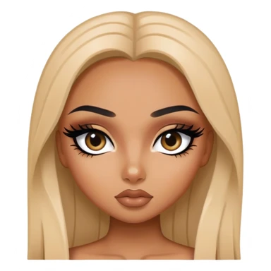 italian, pretty eyes, black eyeliner, pretty bratz baddie sticker