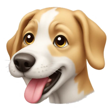 Dog licking face sticker