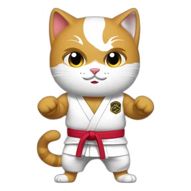 jiu-jitsu cat sticker