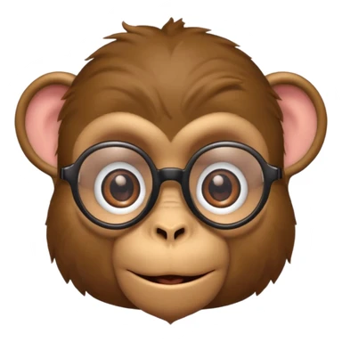 monkey with specs sticker
