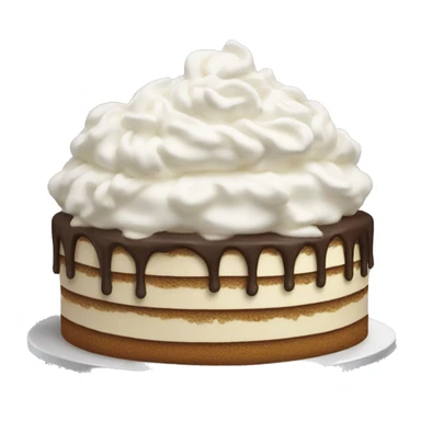 Round whipped cream cake sticker