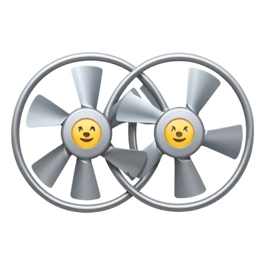two fans with motion lines sticker