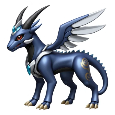 Houndoom-Dialga-Genesect-Pokémon-Fakémon-hybrid-creature sticker