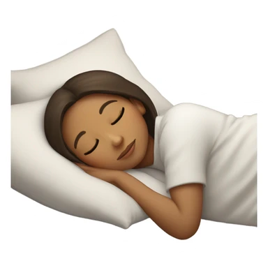 Girl with brunette hair sleeping  sticker