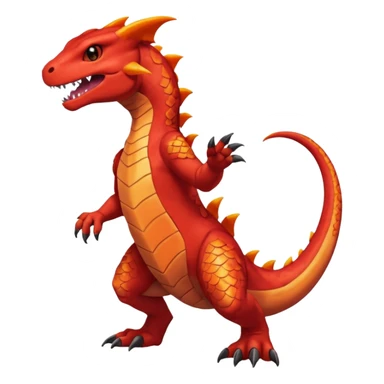 Guilmon-Salandit-Charmeleon-Fakémon-hybrid-creature (full body)  sticker