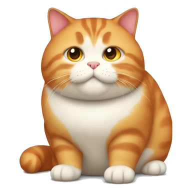 Very fat Cat red head  sticker
