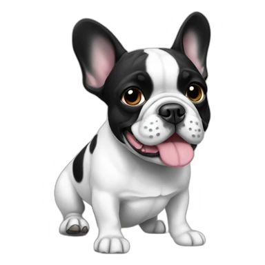 French-bulldog-Black and white sticker