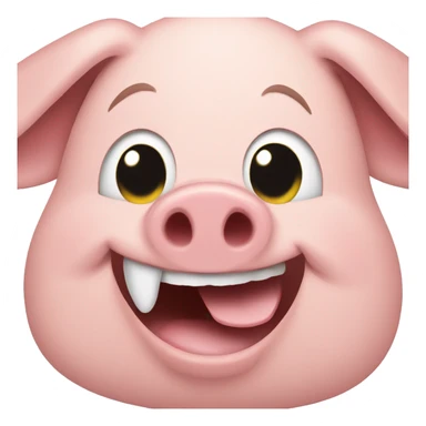 pig laughing sticker
