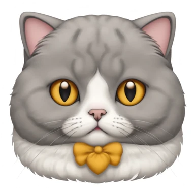 scottish fold cat grey with small ears sticker