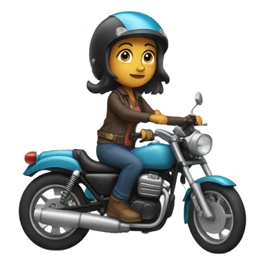Girl on motorcycle  sticker