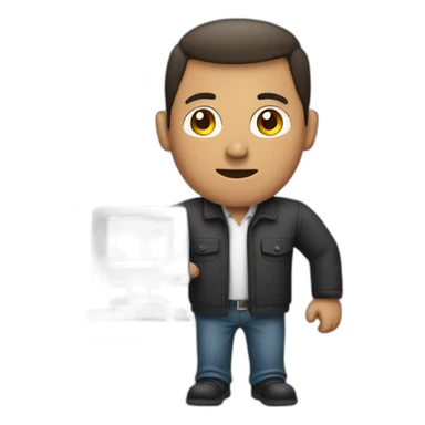 man with a pc sticker