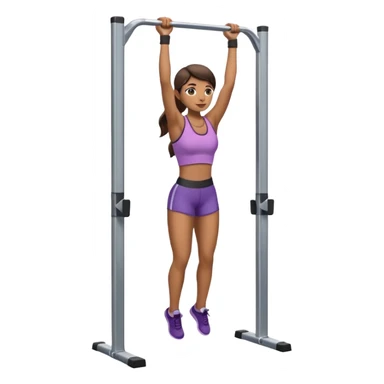 woman doing pull up full body on a stable pull up bar sticker