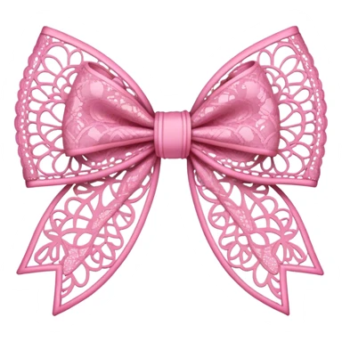 Pink lace bow  sticker