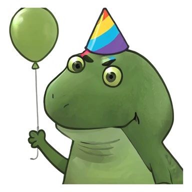 child drawing of a dinosaur sticker