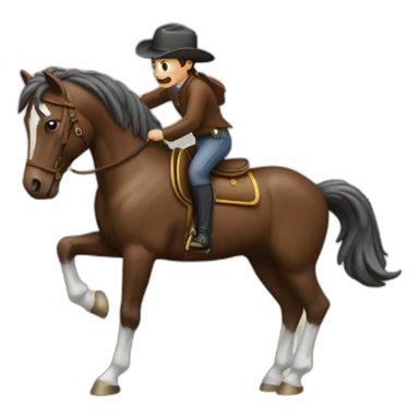 cheval qui saute sticker