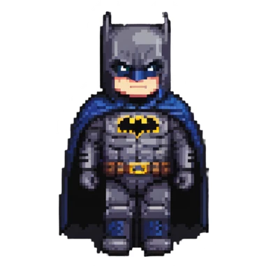 Batman with bat symbol, caped crusader silhouette sticker
