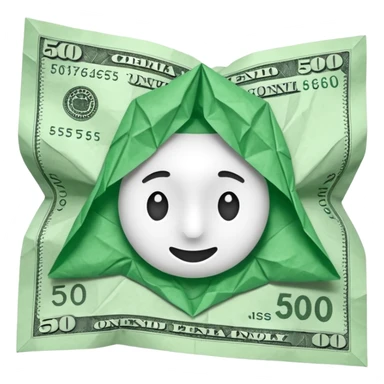 Create a hug 500 rs inr on table  sticker