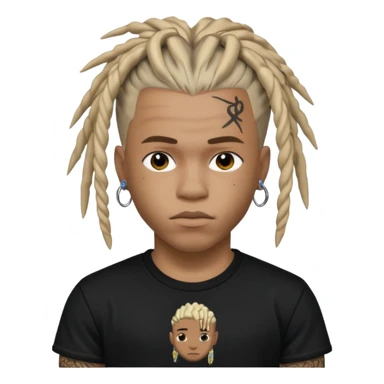 создай 3 д используя лицо XXXTENTANSION sticker