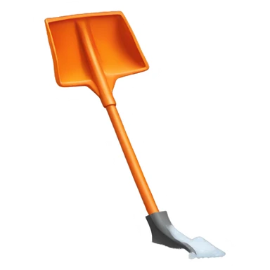 Orange snow shovel sticker