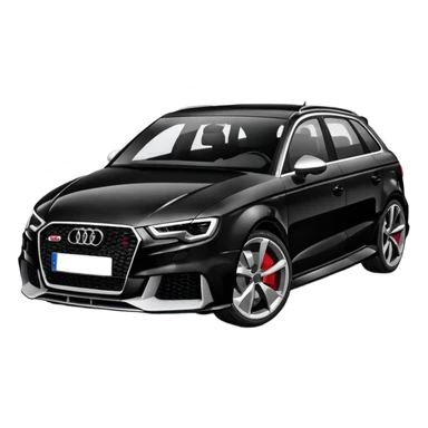 An Audi RS3 Sportback Black  sticker