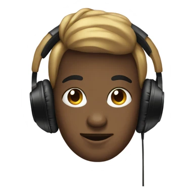 black headphones with bows sticker