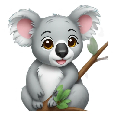 koala love cat sticker