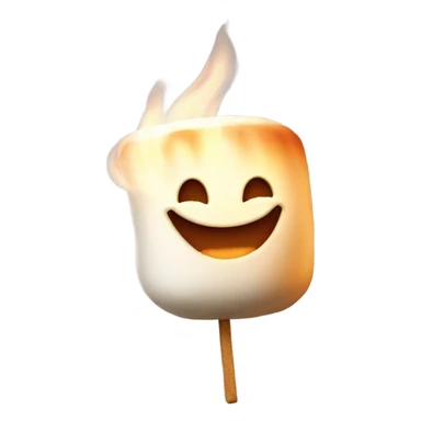 Smiling s’more roasting a marshmallow  sticker