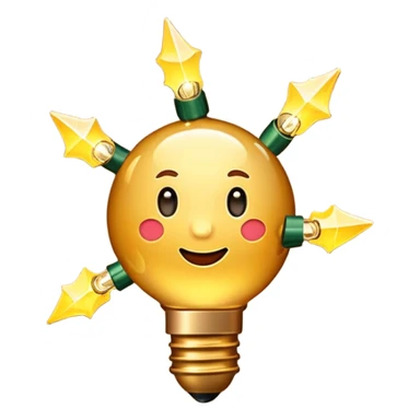 Christmas  gold  lights sticker