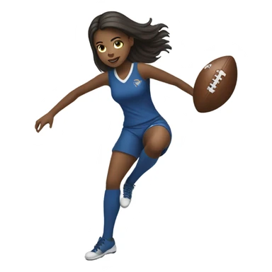 Girl playing football sticker