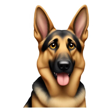 german shepherd with one down ear sticker