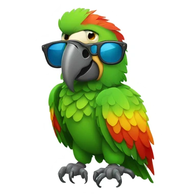 Parrot with sungasses sticker