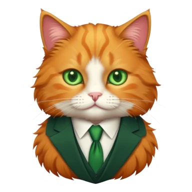 A ginger cat in a classic suit. sticker
