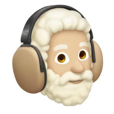 beige sherpa earmuffs sticker