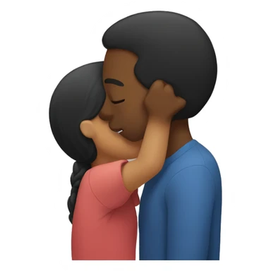 Black man kissing Filipina woman  sticker
