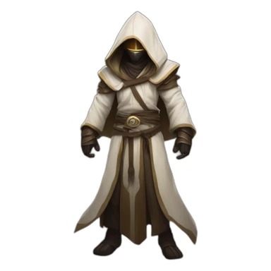 hooded jedi folding arms in world of warcraft sticker