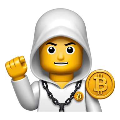 lego homme hackeur bitcoin sticker