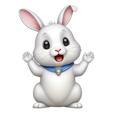 Conejo blanco cantando sticker