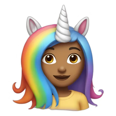 Girl-with-raibow-unicorn-hat sticker
