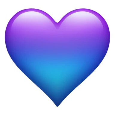 Purple and blue ombré heart sticker