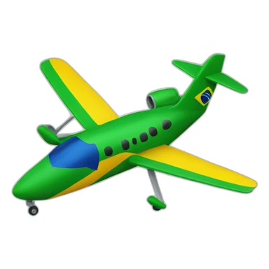 Brazil flag plane sticker